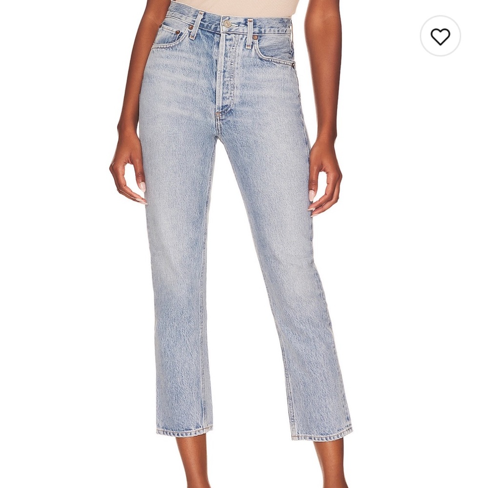 Agolde Light Blue Straight Leg Jeans